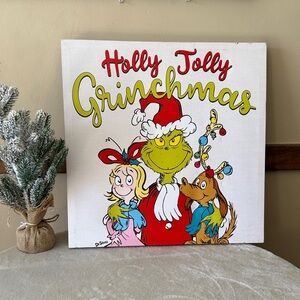 Holly Jolly Grinchmas Holiday Canvas Art